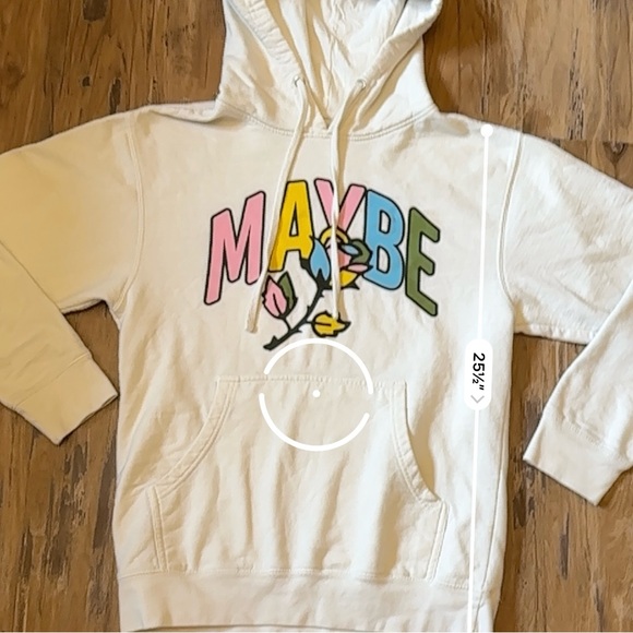 Maybe Today White Rose Heavyweight Hoodie - Picture 6 of 7